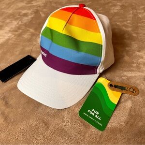 TIPSY ELVES White Colourful Pride Flag Rainbow Snap Back Hat